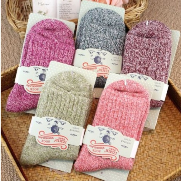 Accessories - Wool Warm Soft Casual Winter Socks 5 pairs